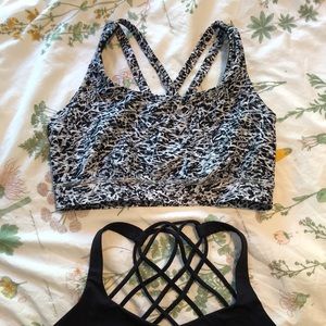 Two Lululemon bra tops size 4